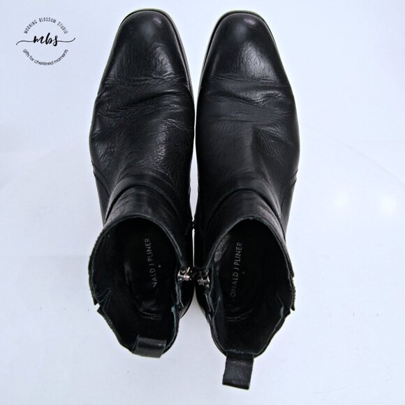 Donald J. Pliner Zaccaro Ankle Leather Boots Black Men 9 - Picture 11 of 14